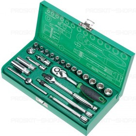 SK-22301M(HW-22301M) Pro'sKit Набор торцевых ключей для авто (1/4",15 головок,23 предмета)