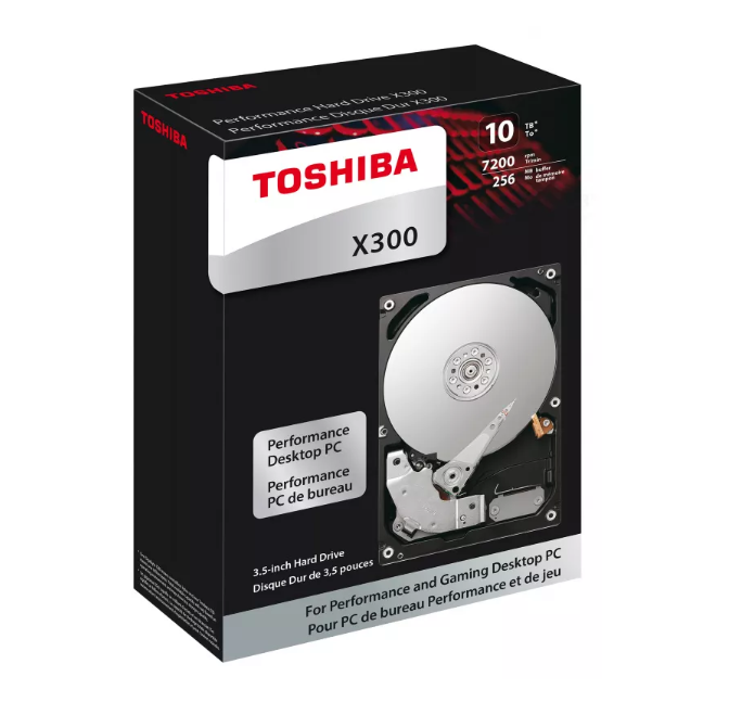 Жесткий диск Toshiba SATA-III 10Tb HDWR11AEZSTA X300 (7200rpm) 256Mb 3.5" Rtl