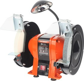 Станок точильный PATRIOT BG 200L 350 Вт; 2950 об/мин; Посадочный д.: 16 мм; 200 х 20 мм, А36, А60