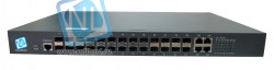 Сетевой, управляемый коммутатор NetLand с 24*10/100M Fast Ethernet портами, 2 *10/100/1000M TX, 2*1000M TX/SFP combo-портами, 1 консоль, поддержка PoE, макс. 15,4 Вт выходной мощности на порт