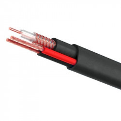 01-4215, Кабель КВК-П-2 +2x0,50 мм² (Cu/CCA) (96) черный (бухта 200 м)