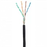 Кабель NETLAN U/UTP 4 пары, Кат.5e (Класс D), 100МГц, одножильный, BC (чистая медь), внешний, PE до -40C, черный, 100м