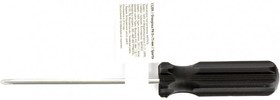 13209, Отвертка PH0х75 мм, углеродистая сталь, черная пластиковая рукоятка