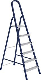 97846, Стремянка, 6 ступеней, стальная, Россия