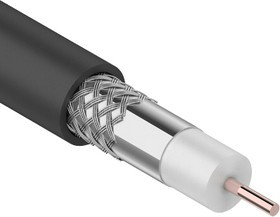 RG-6U (01-2202), Кабель коаксиальный 75Ом, наружное применение, черный