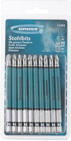 11263, Набор бит PH2 х90, сталь S2, 10 шт.