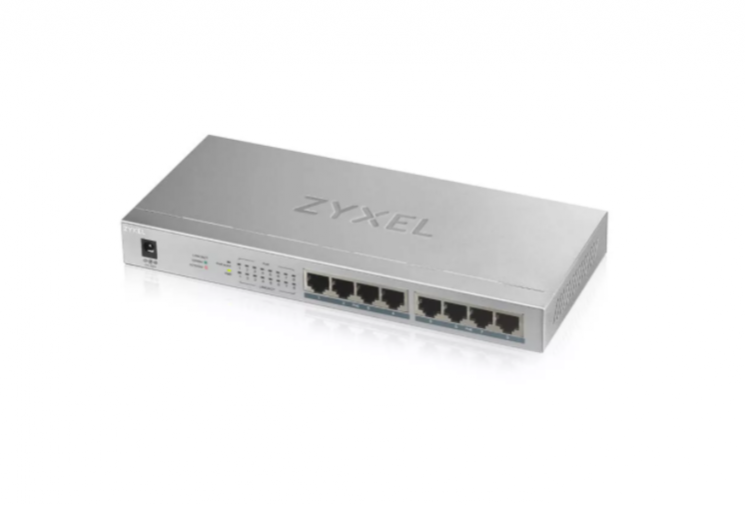 Коммутатор Zyxel GS1008HP PoE+, 8xGE PoE+, 60 W