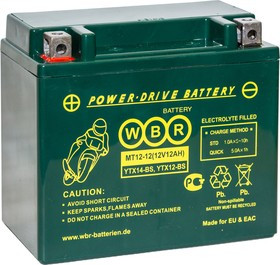 MT12-12, аккумуляторная батарея для мотоцикла/квадроцикла