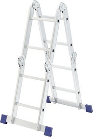 97879, Лестница шарнирная алюминиевая, 4х2, Россия