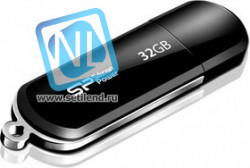 Флешка USB SILICON POWER LuxMini 322 32Гб, USB2.0, черный [sp032gbuf2322v1k]