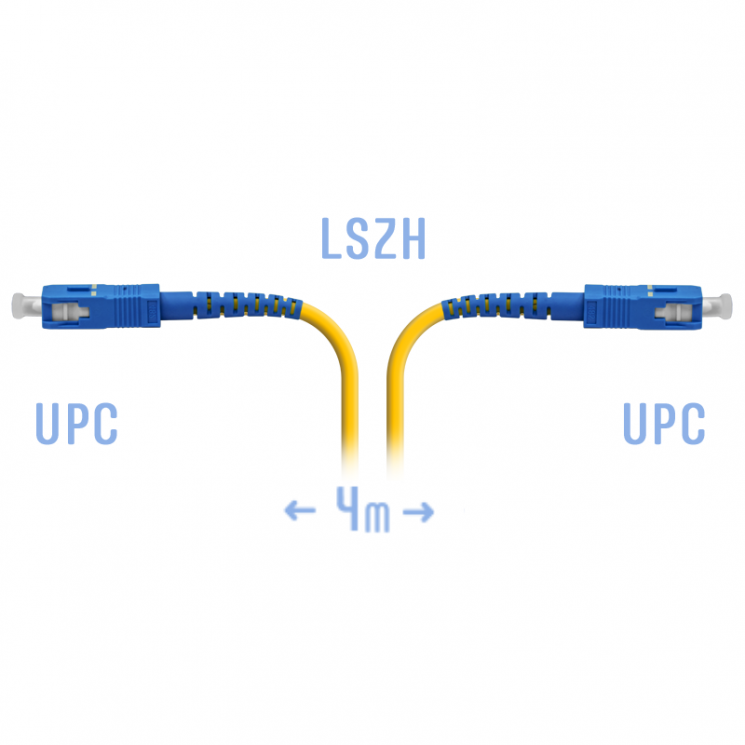 Патчкорд оптический SC/UPC SM 4 метра