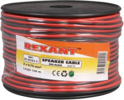 01-6104-3, Кабель акустический 2х0.75мм2, красно-черный