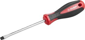 25061-5.5-100_z02, Отвертка ЗУБР "МАСТЕР", Cr-v, эргономичная двухкомпонентная рукоятка, SL5,5x100мм
