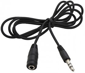 PL1055, Кабель Jack 3.5" mm вилка -- Jack 3.5" розетка, удлинитель, стерео-аудио, 1.5 м.