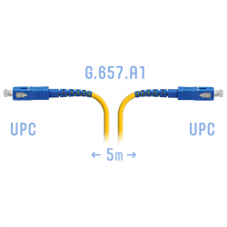 Патчкорд оптический SC/UPC SM G.657.A1 5 метров, 2мм