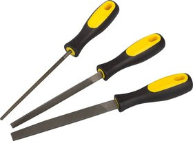 1681-15-H3, Набор STAYER "PROFI": Напильники с двухкомпонентной рукояткой, плоский, трехгранный, круглый, №2, 15