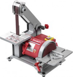 Станок шлифовальный ЗУБР ЗШС-330 дерево 330Вт 220В 2950об/мин круг 125мм лента 762х25мм
