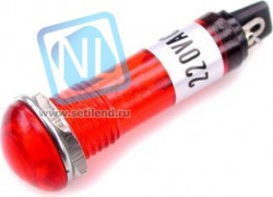 KLS9-ILS-M10-2A-N1-R (N-806R), Лампа неоновая с держателем красная 220V