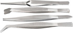 914845, Набор пинцетов из нержавеющей стали, 4 шт.