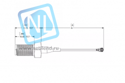 Кабельная сборка SMA Straight Bulk Head Jack-to-MCRF Plug, 1.13mm Cable, Length 150.00mm, 50 Ohms
