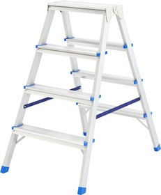 97924, Стремянка двусторонняя 4ст., алюминиевая, Россия