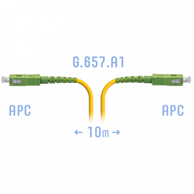 Патчкорд оптический SC/APC SM G.657.A1 10 метров