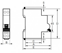 Выключатель автоматический модульный 1п B 32А 10кА AV-10 AVERES EKF mcb10-1-32B-av