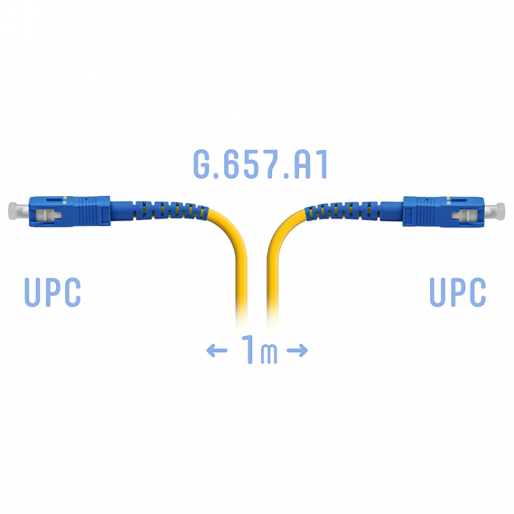 Патчкорд оптический SC/UPC SM G.657.A1 1 метр, 2мм