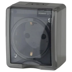 Розетка 1-м ОП Эра Эксперт 11-2401-03 16А IP54 16AX 250В 2P+E сер. Эра Б0020713