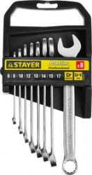 27083-H8, Набор комбинированных гаечных ключей 8 шт, 6 - 17 мм, STAYER