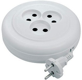 95925, Удлинитель бытовой, без заземления, 2м, 3 розетки, 6A, тип УХ6