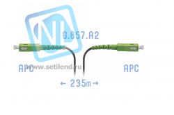 Патчкорд оптический FTTH SC/APC, кабель 604-06-01, 235 метров
