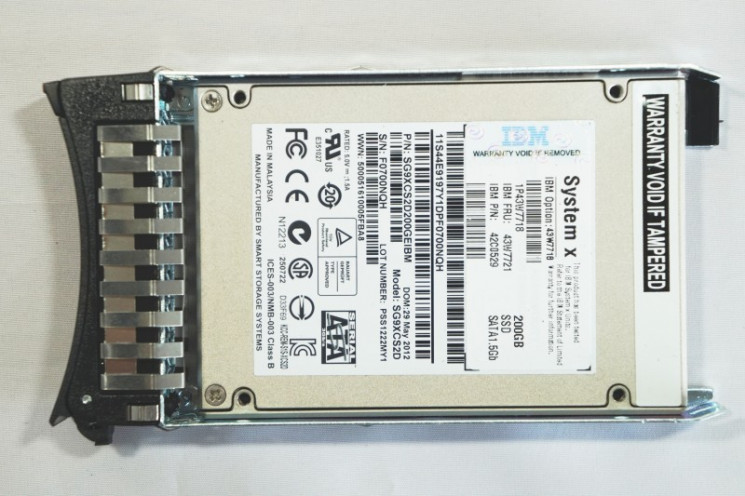 Накопитель IBM 43W7720 200GB SATA 2.5in MLC HS SSD-43W7720(NEW)