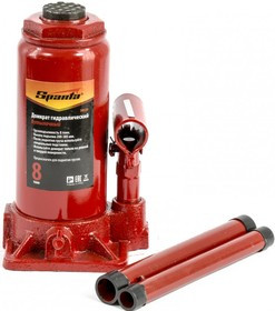 50324, Домкрат гидравлический бутылочный, 8 т, h подъема 200-385 мм