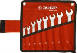 27087-H8, Набор комбинированных гаечных ключей 8 шт, 6 - 17 мм, ЗУБР