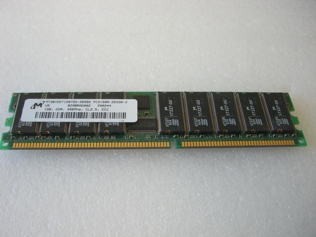 Модуль памяти MicroNet MT36VDDT12872G-265B2 Micron 1GB PC2100 DDR-266MHz ECC Registered-MT36VDDT12872G-265B2(NEW)