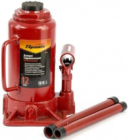 50326, Домкрат гидравлический бутылочный, 12 т, h подъема 210-400 мм