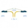 Патчкорд оптический LC/UPC SM Duplex (HD) 5 метров, волокно G.657.A1