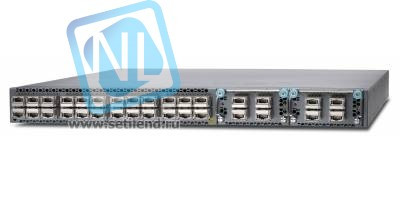 Коммутатор QFX5100, 24 QSFP ports, 2 expansion slots, redundant fans, redundant power supplies, PSU to built in port air flow.