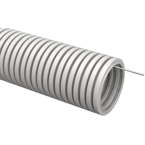 Труба гофрированная ПВХ d20мм с протяжкой сер. (уп.10м) IEK CTG20-20-K41-010I