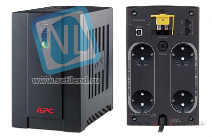 Источник бесперебойного питания Back-UPS, 480Вт/800ВА, 230В, BX800CI-RS
