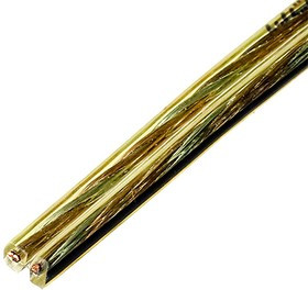 SCT-15-1.00, акуст.кабель 2х1.00мм кв.,луженный, желт-прозр.,100м на кат