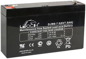 DJW6-7, Аккумулятор свинцовый 6B-7Ач 151x34x94