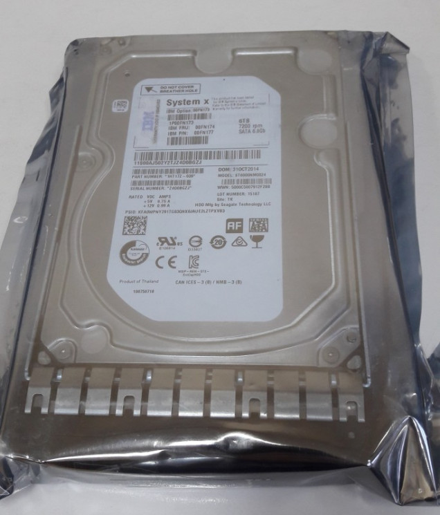 Накопитель IBM 00FN174 6TB 7.2K 6Gbps NL SATA 3.5 G2HS 512e-00FN174(NEW)