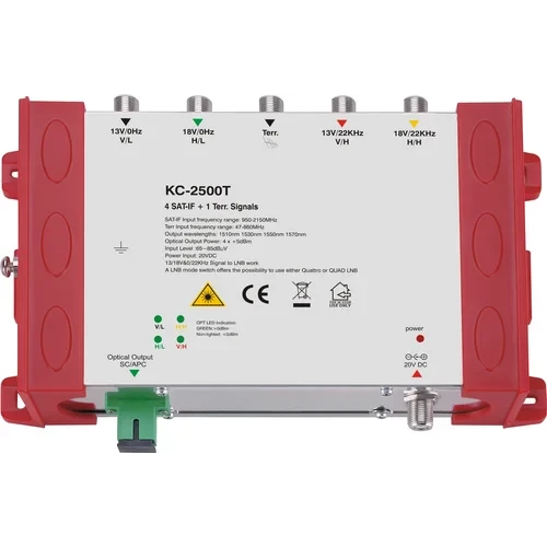 Передатчик оптический KC2500T 4хSAT+TV