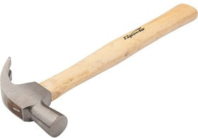 104105, Молоток-гвоздодер, 225 г, боек 22 мм, деревянная рукоятка