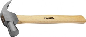 104205, Молоток-гвоздодер, 450 г, боек 27 мм, деревянная рукоятка