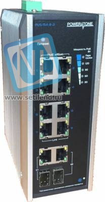 Уличный PoE коммутатор PUS-154-8-2i 8 10/100BASE-TX 802.3af&at+ 2Gb combo расширенный диапазон температур, неуправляемый