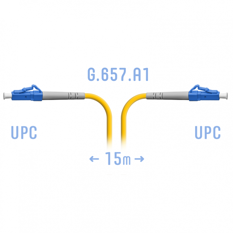 Патчкорд оптический LC/UPC SM G.657.A1 15 метров