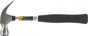 104405, Молоток-гвоздодер, 450 г, боек 27 мм, металлическая трубчатая обрезиненная рукоятка